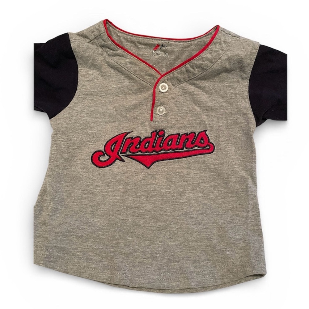 VTG AUTHENTIC 90's CLEVELAND INDIANS MLB MAJESTIC TODDLER SHIRT SIZE 2T